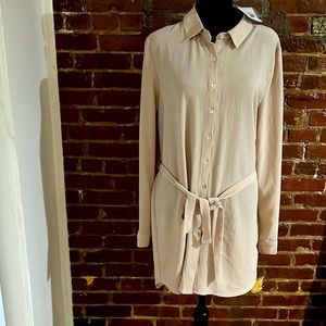 Forever 21 Blouse Dress Beige/Tan size large